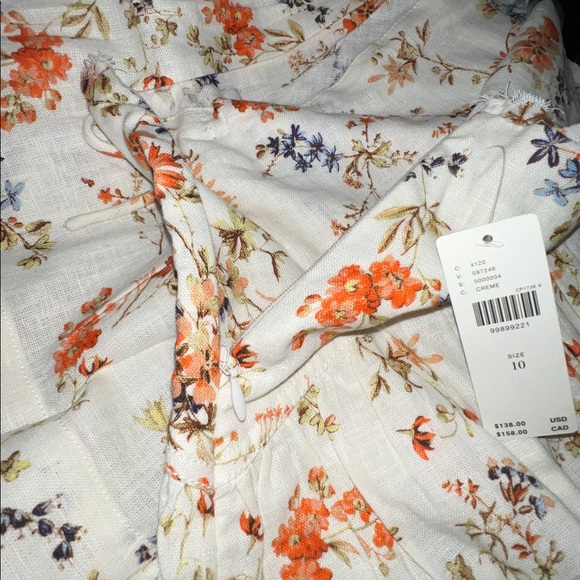 NWTS ANTHROPOLIE BASQUE-WAIST LINEN SKIRT (10) - Picture 6 of 9